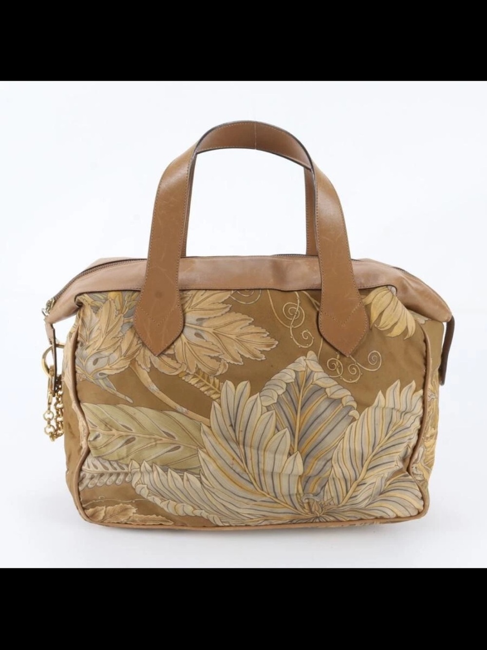 Salvatore Ferragamo Tan Floral-Print Tote